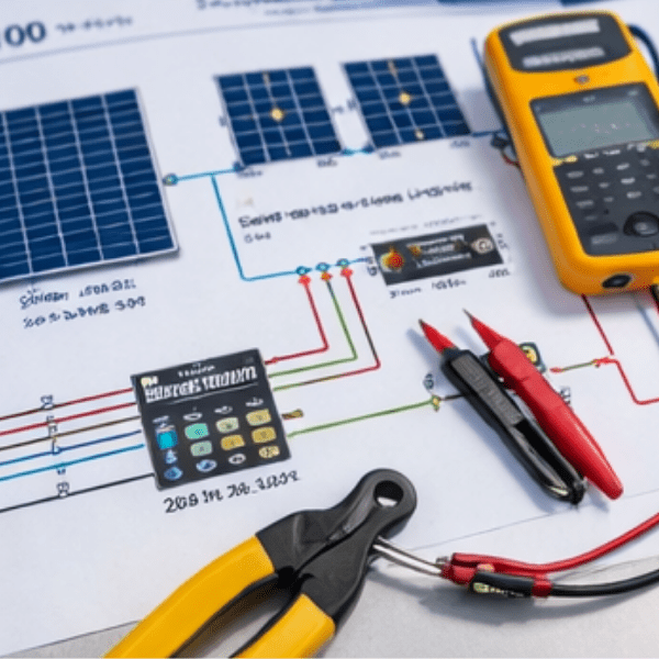 Wiring diagram showing series vs parallel configuration for solar panels, illustrating voltage and amperage management in RV solar systems