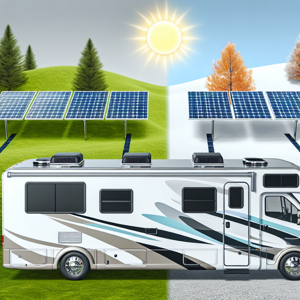 Seasonal adjustments for RV solar panel efficiency