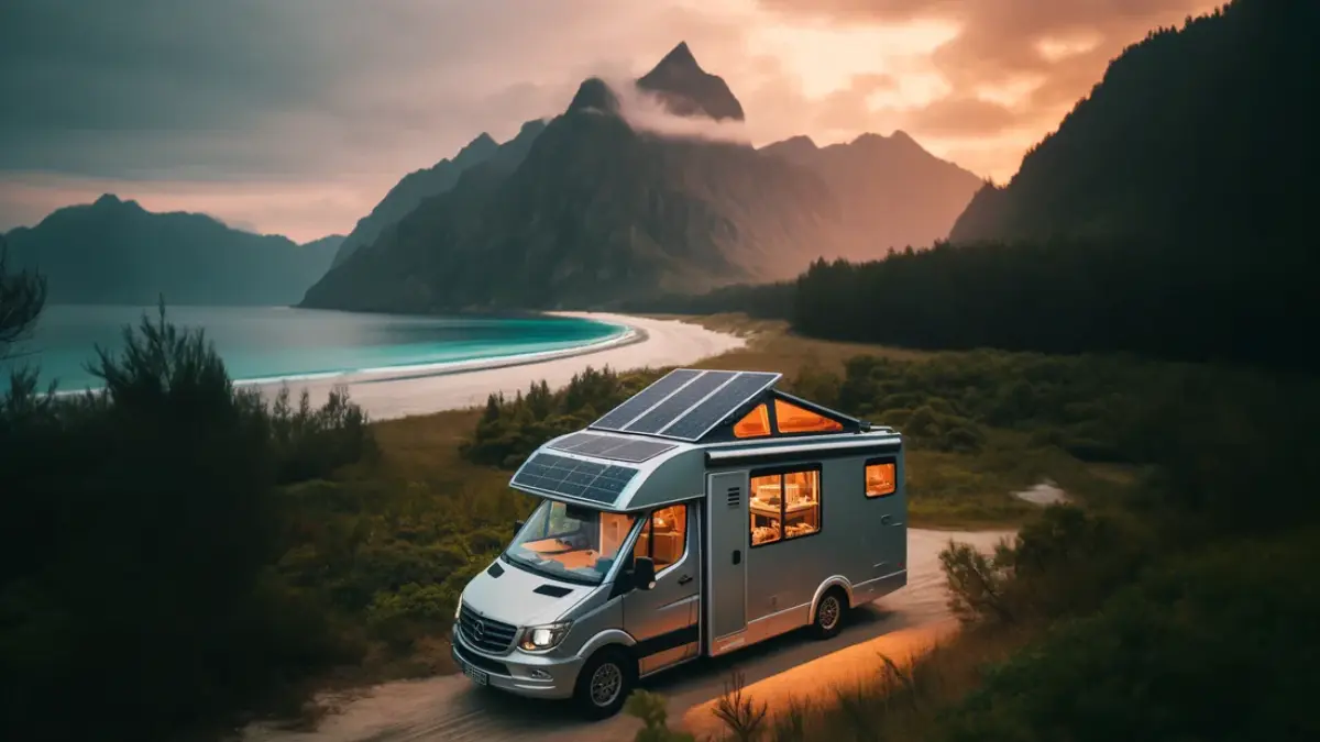 RV solar power setup van life re van RV solar power setup with battery and inverter off grid