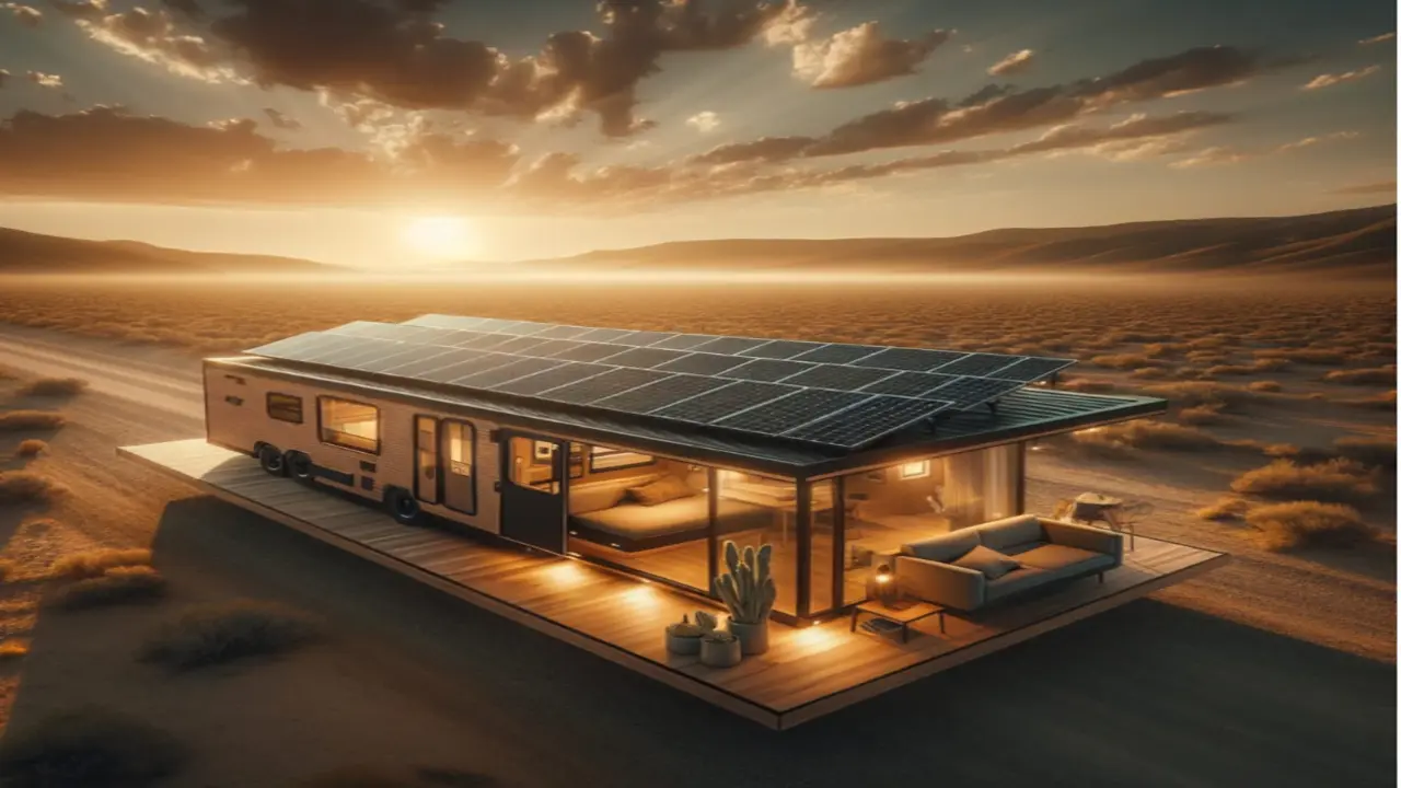 rv-gear-power-complete-guide with solar panels in desert landscape — off-grid power system