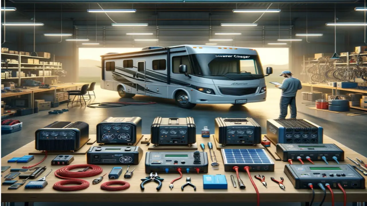 RV inverter charger comparison and testing workshop with lithium battery systems